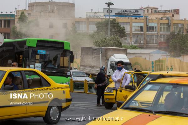 وزش باد شدید و گرد و خاك در بعضی مناطق