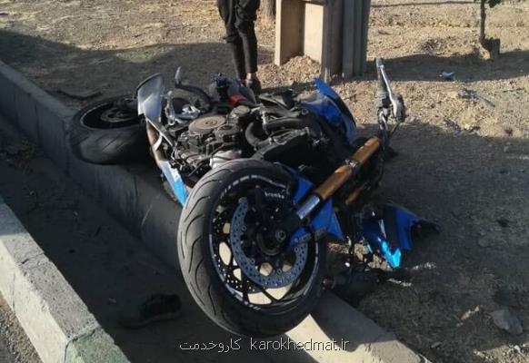 تصادف مرگبار موتورسنگین در شمال تهران بعلاوه عکس