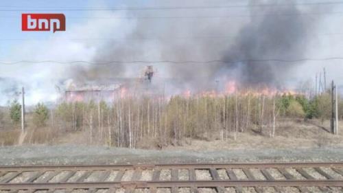 آتشسوزی گسترده در روستایی در روسیه